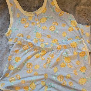 Lemon shorts pajama set